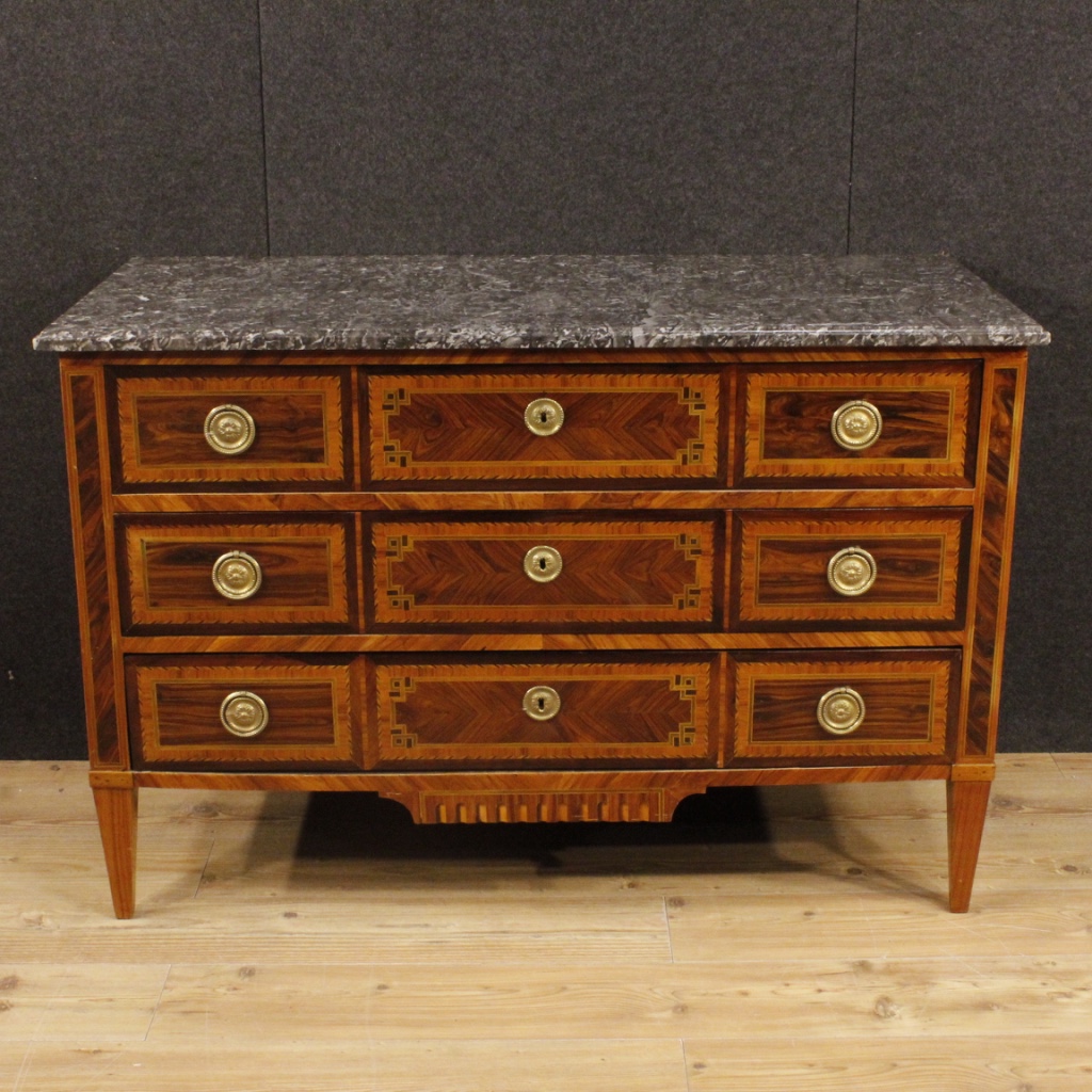 French Inlaid Dresser In Louis Xvi Style From 19th Century For