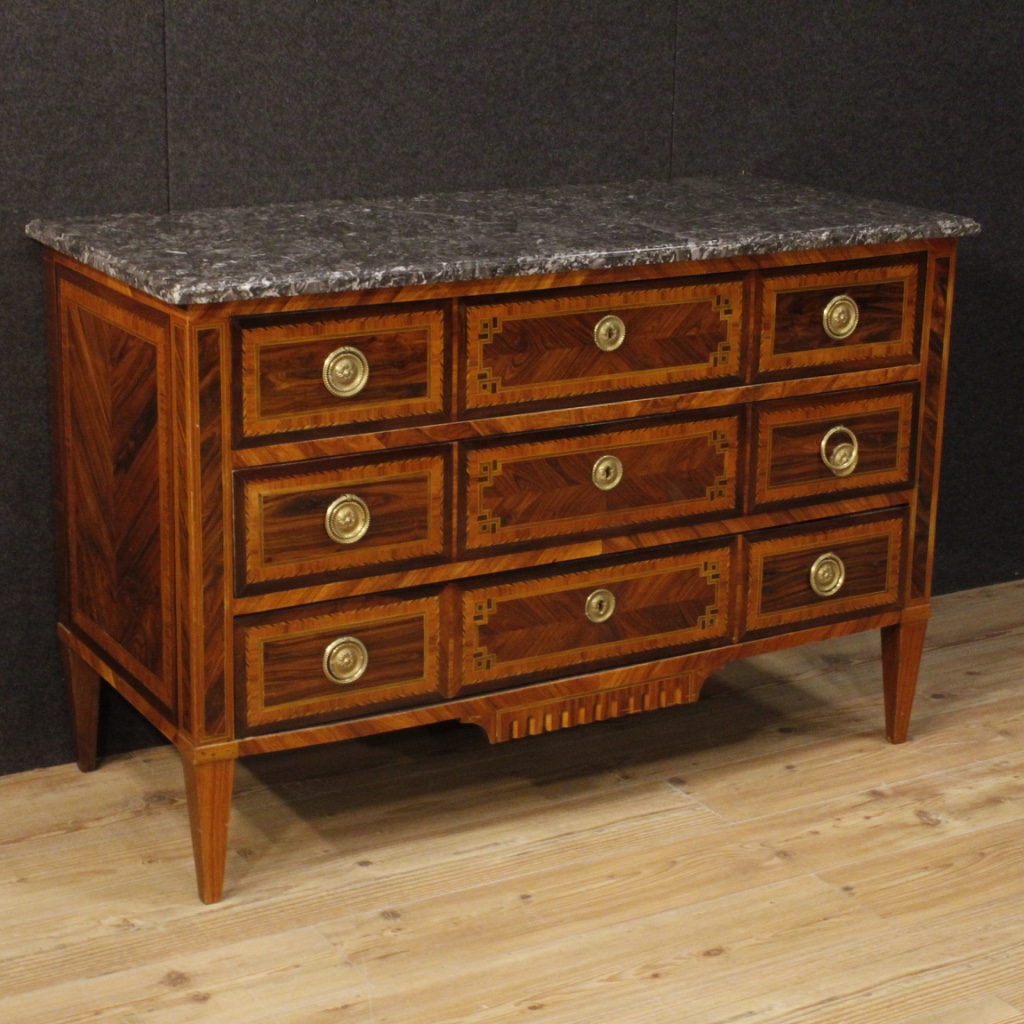 French Inlaid Dresser In Louis Xvi Style From 19th Century For