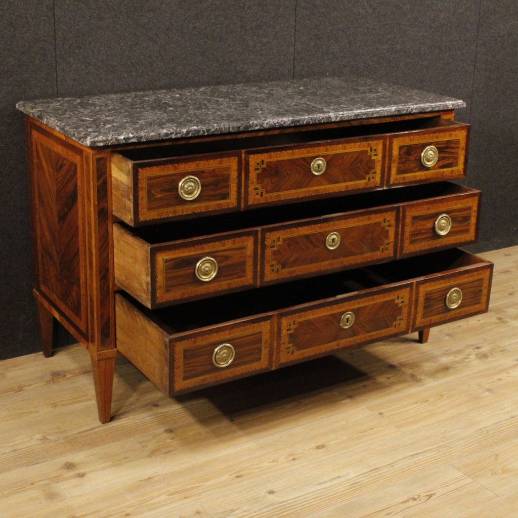 French Inlaid Dresser In Louis Xvi Style From 19th Century For