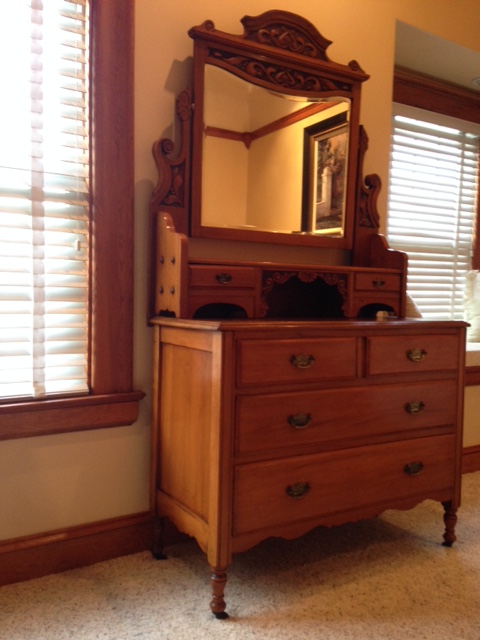 Antique Bedroom Set With Armoire Mirrored Dresser Mirrored