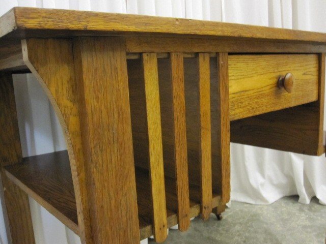 antique oak library table for sale