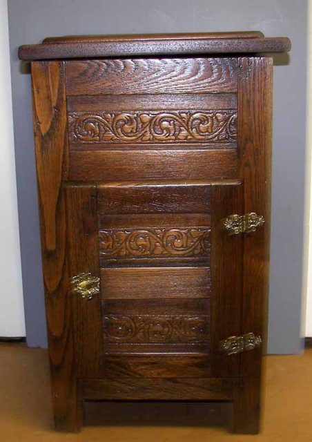 antique oak ice box for sale