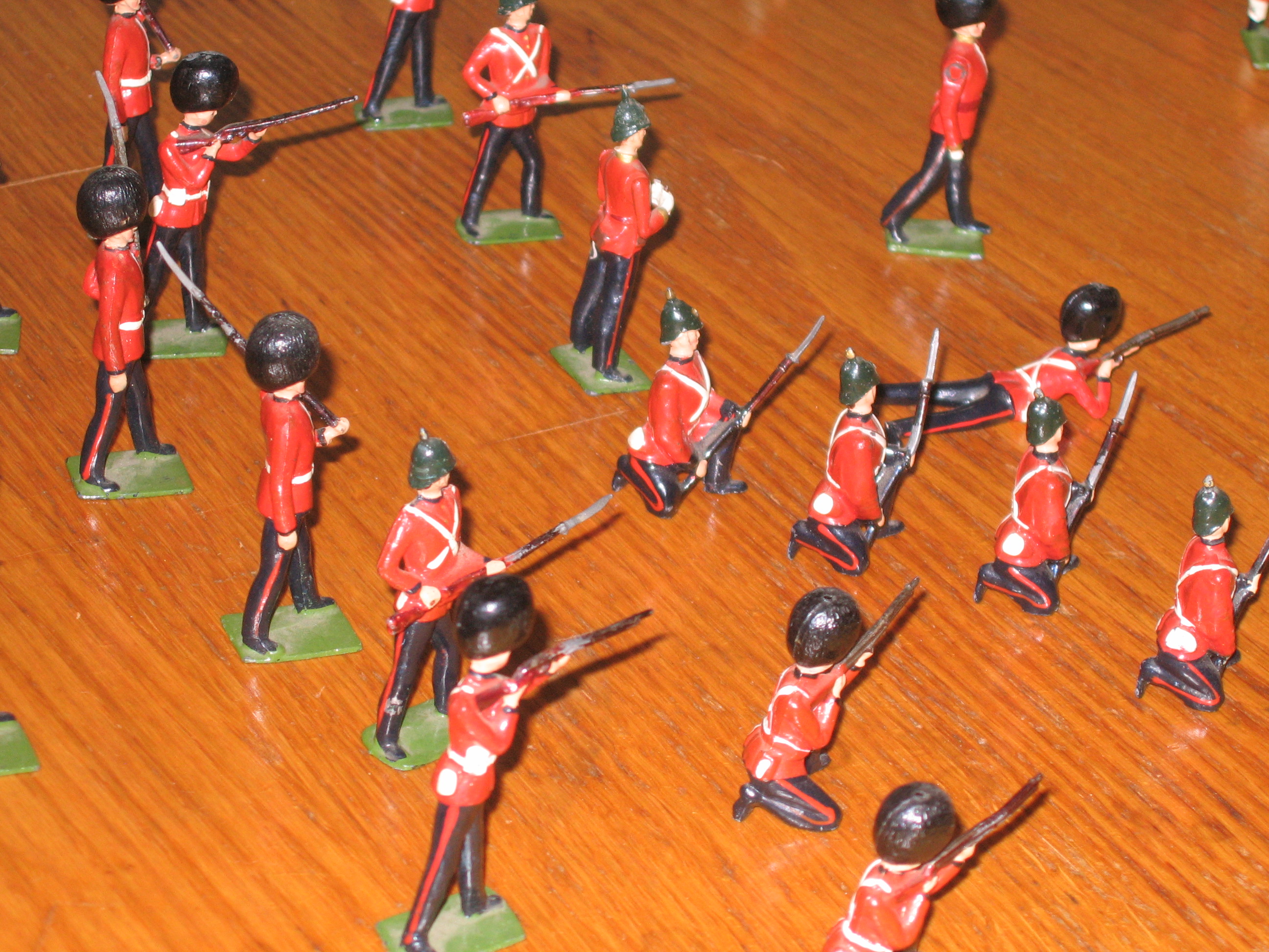 lead set of hand painted toy soldiers 