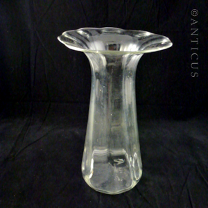 Tall Art Nouveau Clear Glass Vase M445 For Sale Antiques Com