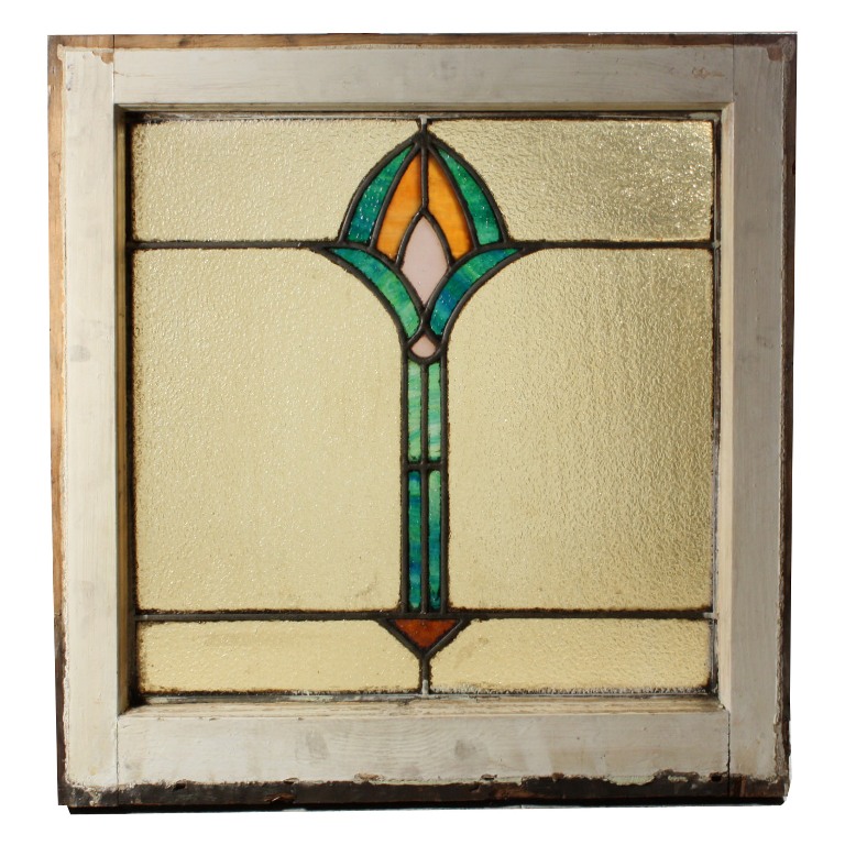 Gorgeous Antique American Stained Glass Window C Early 1900s Nsg50 Rw For Sale