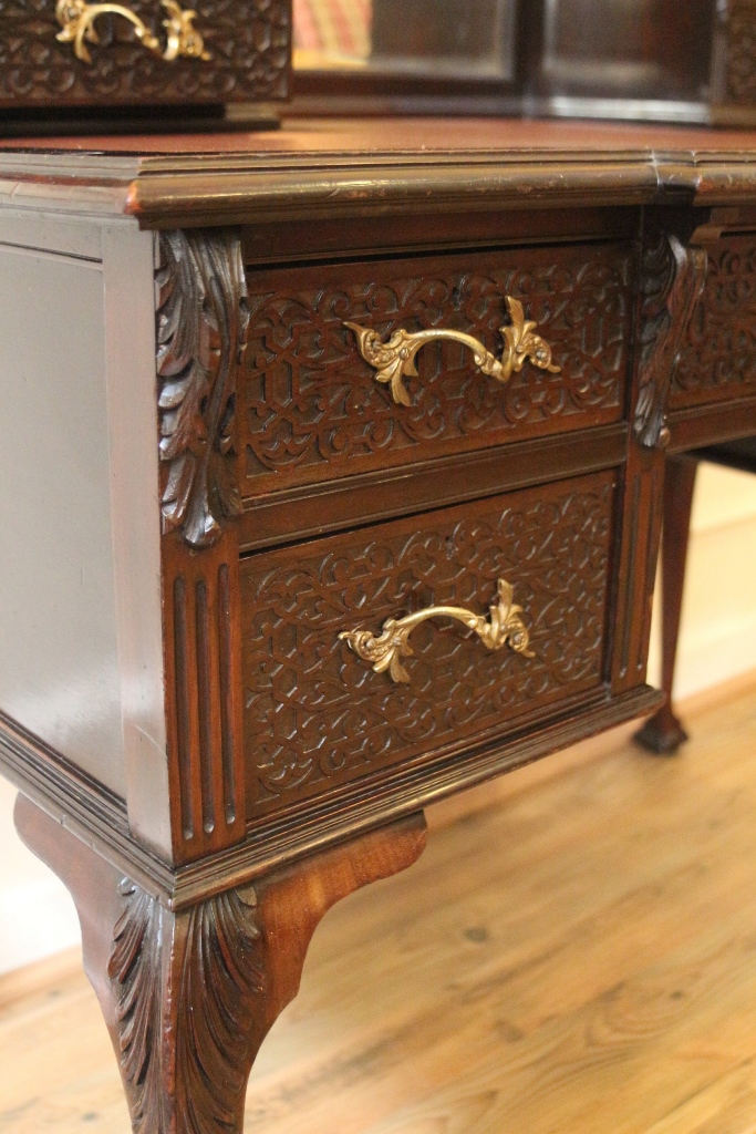 Chippendale Desk Ladies Writing Table English Mahogany For