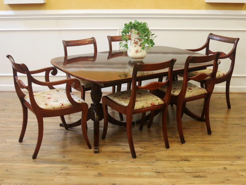 Vintage Dining Chairs Set Of 6 Regency Duncan Phyfe Style
