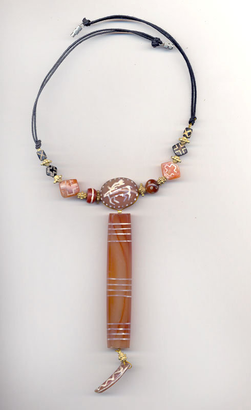Captivating Genuine Carnelian 70 Bead Necklace with 4mm Beads.