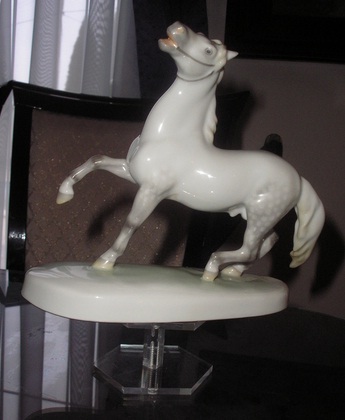 HEREND White Horse Animal Porcelain Hungary UNIQUE For Sale | Antiques ...