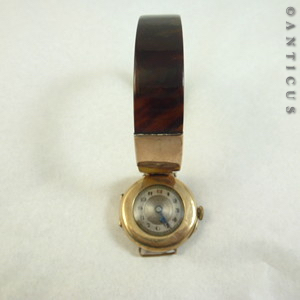 Gold Antique Ladies Watch on Tortoiseshell Band. ( For Sale | Antiques ...