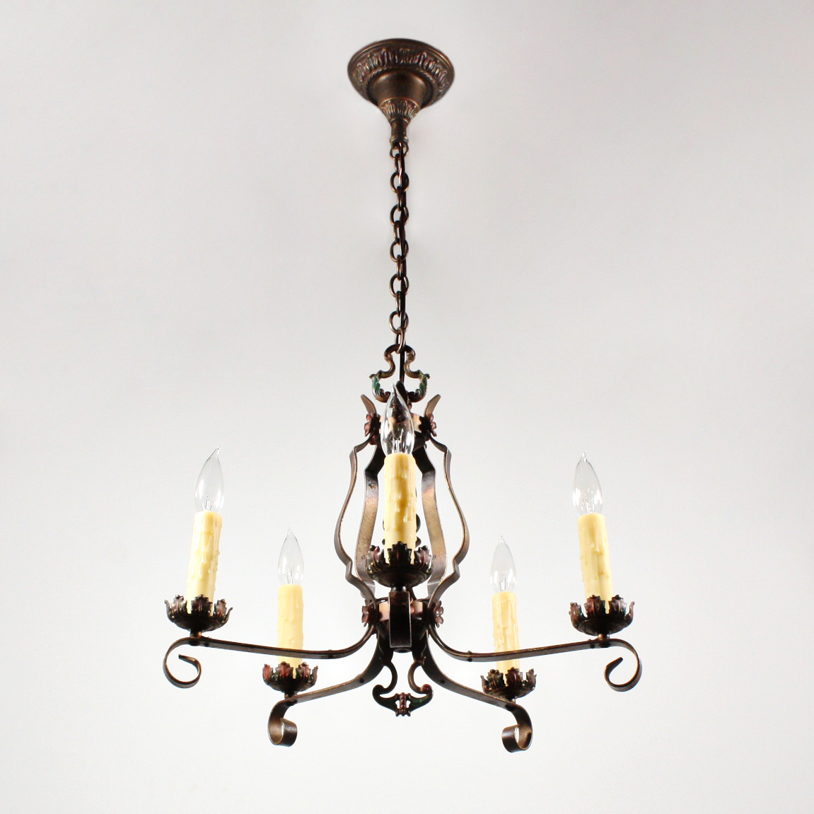 Vintage Hardware & Lighting - Victorian Chandelier Neo Grecian 5 Light  Circa 1875 (656-EL-5L)