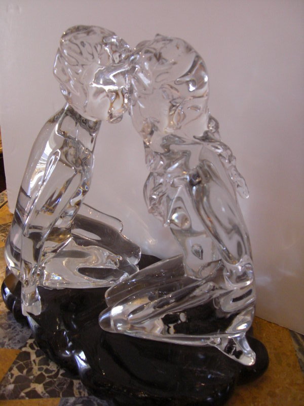 Murano Sculpture, signed Contemporary Glass on base For Sale | Antiques ...