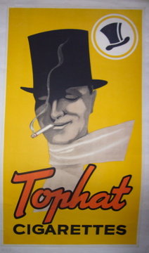 Vintage US Poster -Tophat Cigarettes For Sale | Antiques.com | Classifieds