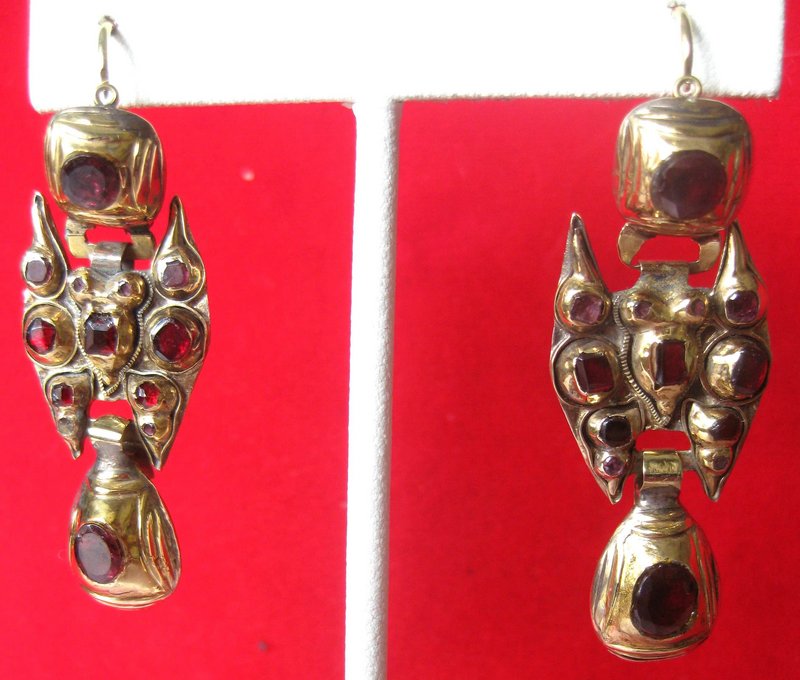 Pair of Georgian Earrings For Sale | Antiques.com | Classifieds