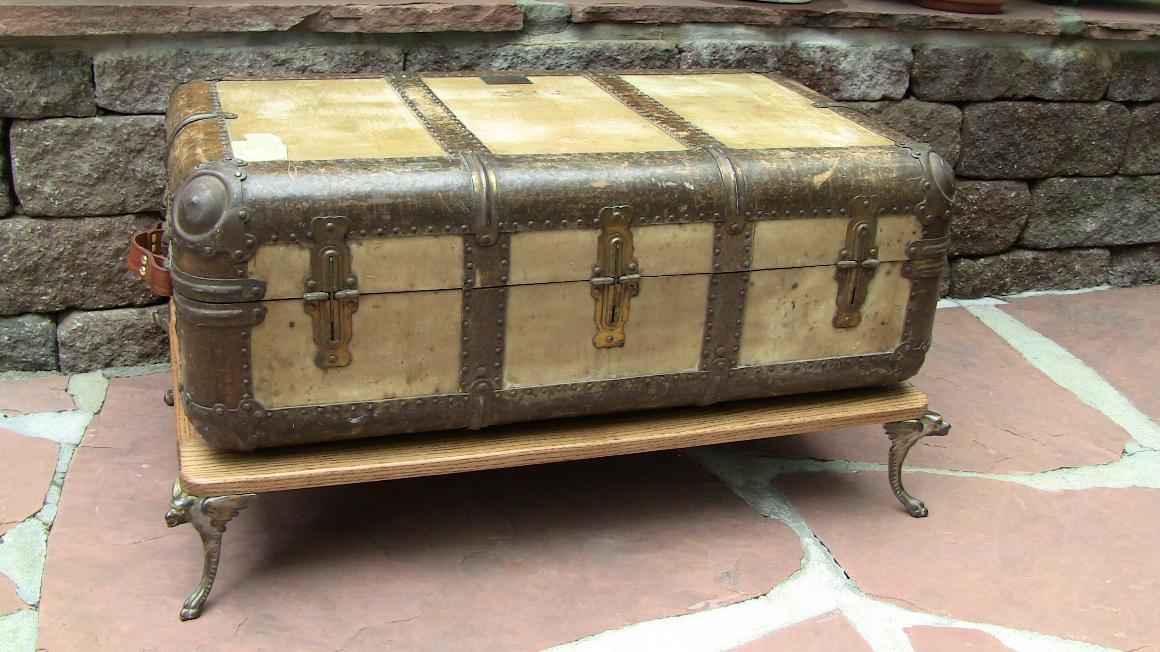 Vintage Indestructo Trunk Coffee Table