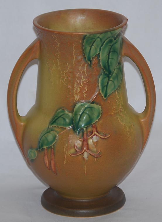 Roseville Pottery Fuchsia Brown Vase For Sale | Antiques.com | Classifieds